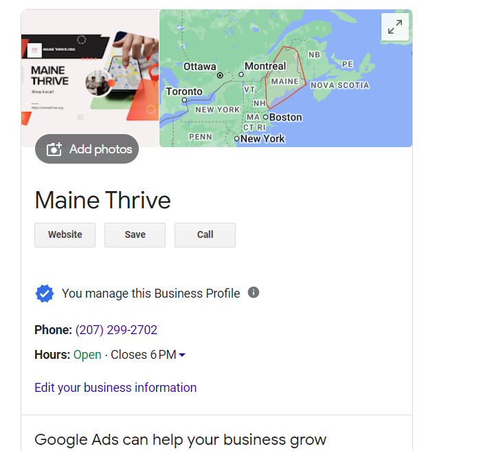 Maine Thrive GBP